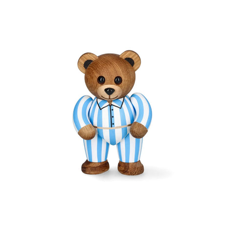 Sleepy Blue Teddybjörn Dekoration 12 cm, Blå