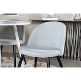 Plaza, Velvet Rund matgrupp Svart,Ljusgrå, Vit, ⌀100
