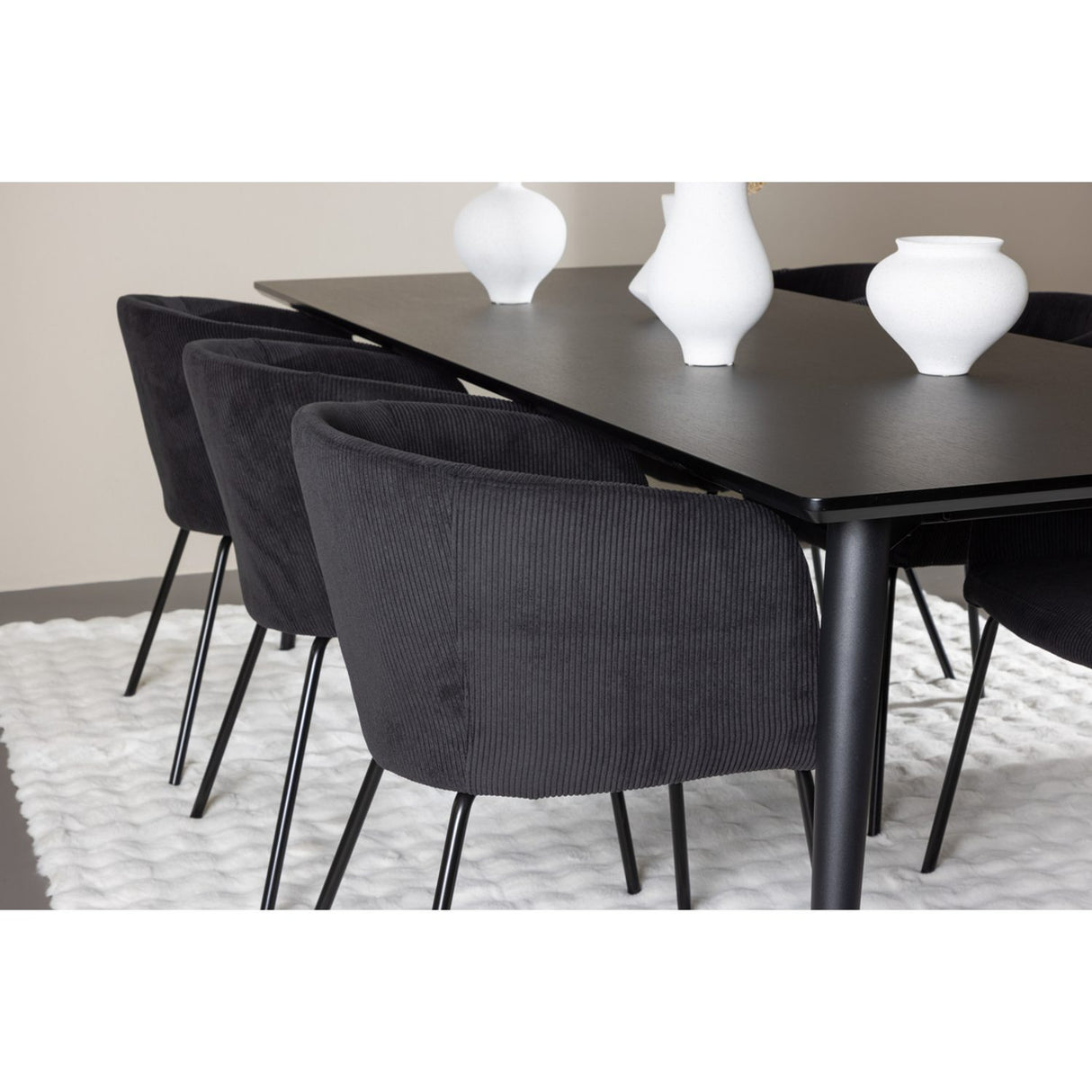 Ellis, Berit Rektangulär matgrupp Svart, Svart, 230 x 85
