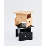 Wood Box 40 × 40 × 35 cm Soffbord Black – ek med vattenbaserad lack