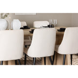 Olivia, Leone Rektangulär matgrupp Beige, Natur, 6st