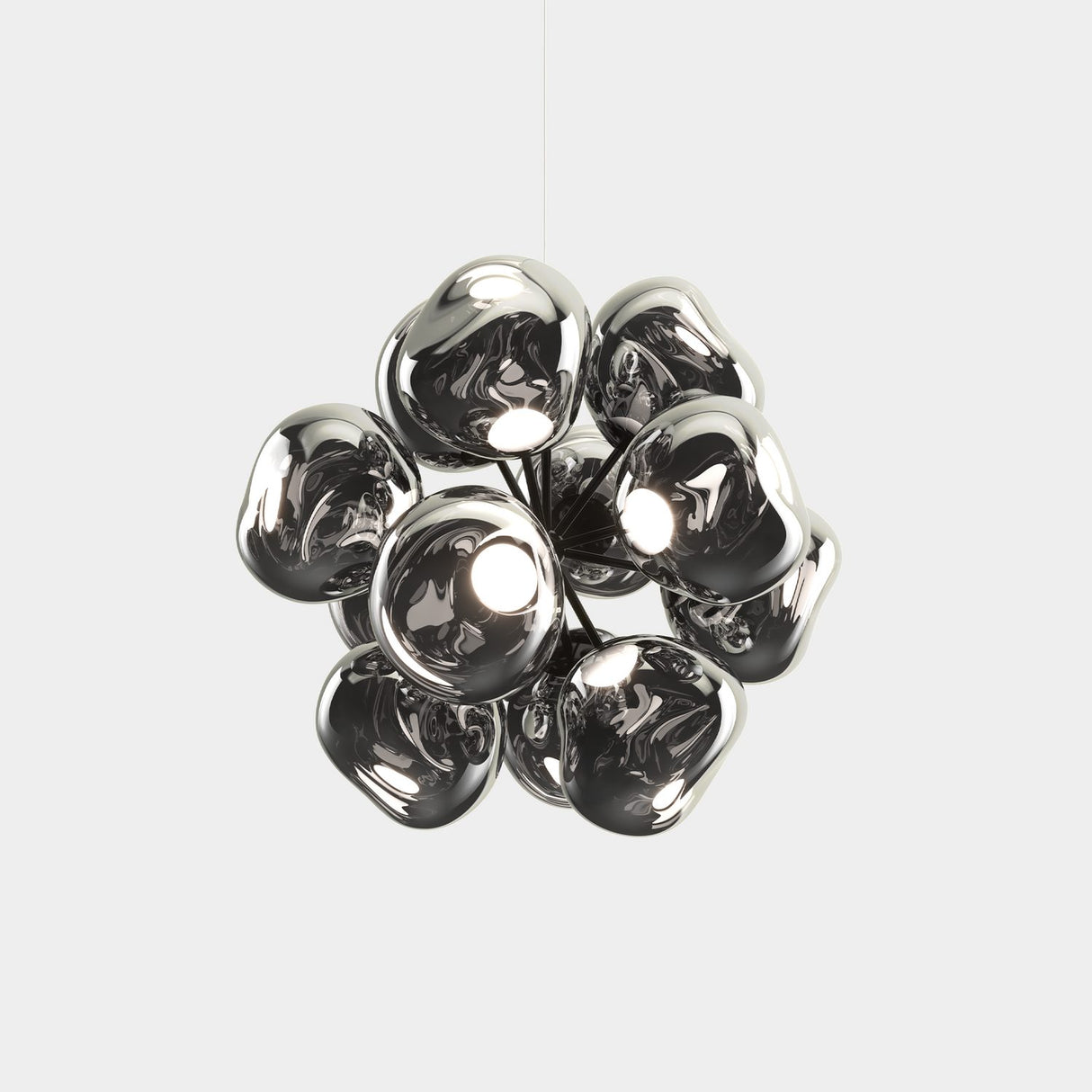 Melt Ljuskrona Silver, Black