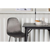 Tempe, Eva Rektangulär matgrupp Silver, Svart, 80 x 80