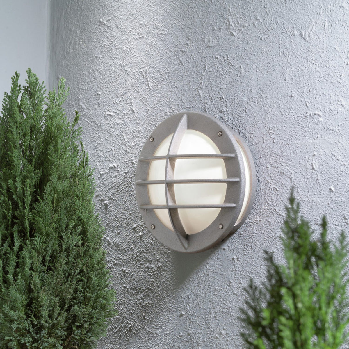 Oden E27 Opal Vägglampa Ute Aluminium