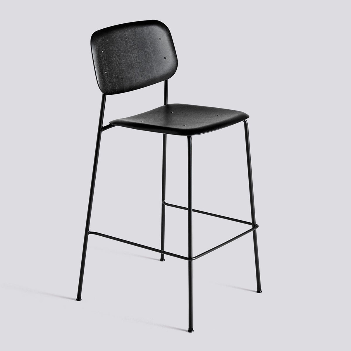 Soft Edge 90 75 cm Barpall Black – ekfaner med vattenbaserad lack