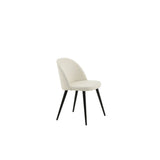 Sammet Matstol Svart,Creme, Polyester manchester, 54 x 77 x 50
