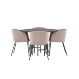 Copenhagen, Berit Rund matgrupp Beige, Svart, Svart, ⌀115