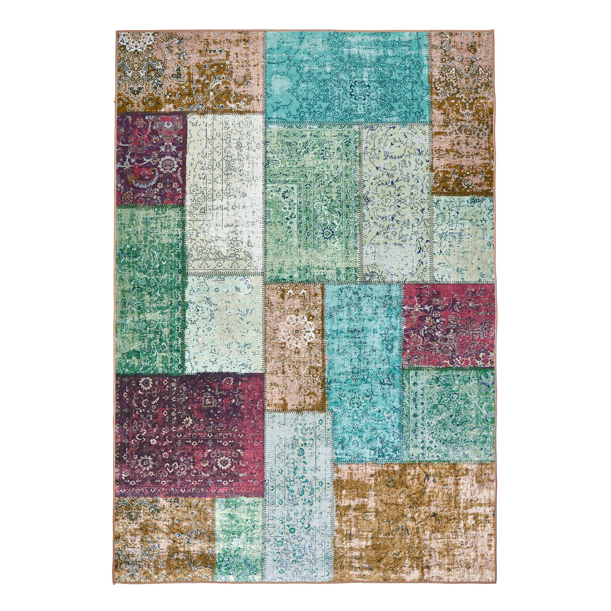 Siv patchworkmatta 160x230 cm Cloudy