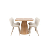 Stjärnö, Lilja Oval matgrupp Beige, Natur, 200 x 90