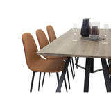 Marina, Polar Rektangulär matgrupp Svart,Brun, Svart,Grå, 180 x 90