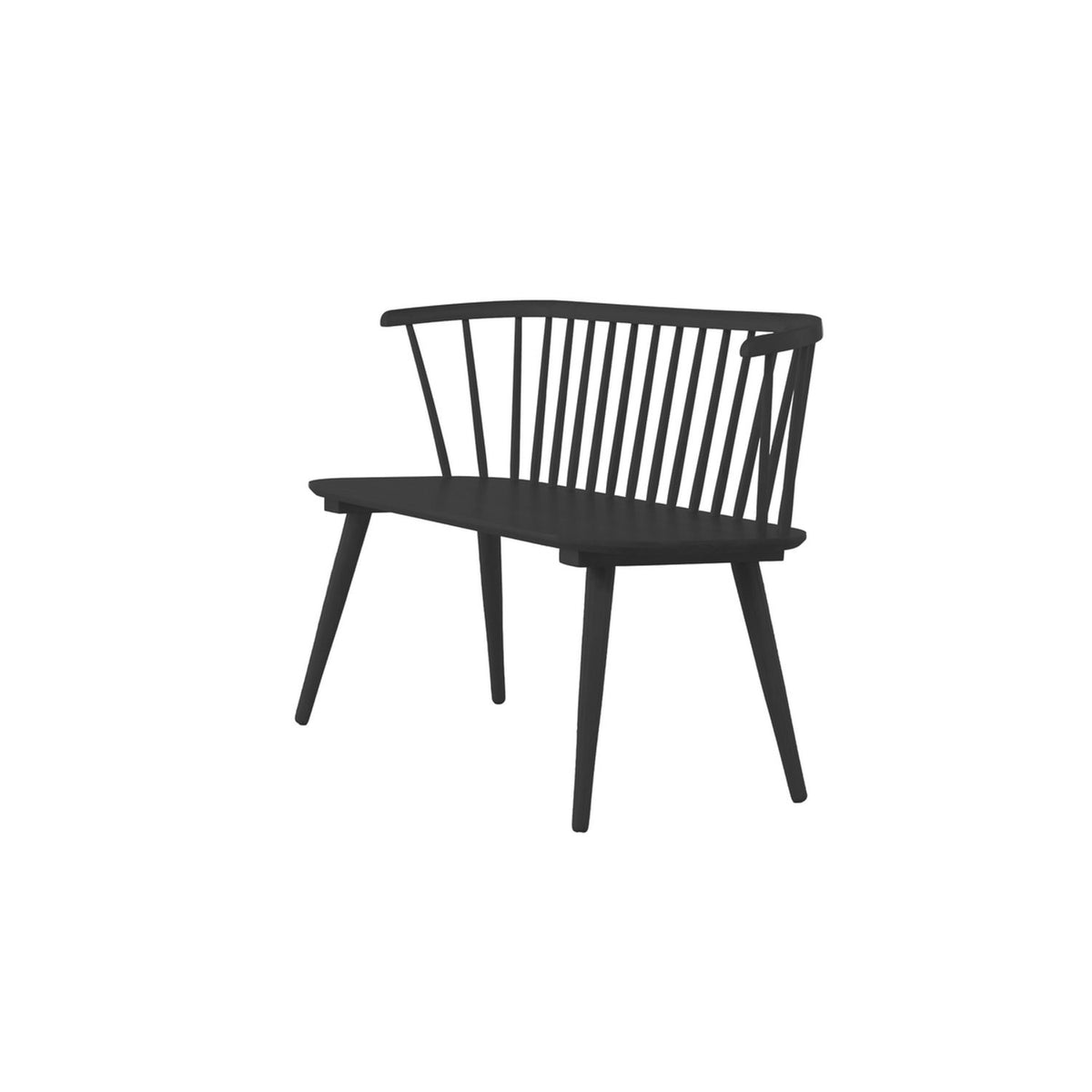 Bobby Bänksoffa Svart, 1208 x 490 x 765