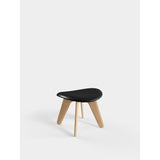 Slab Ottoman Natural Leather Black