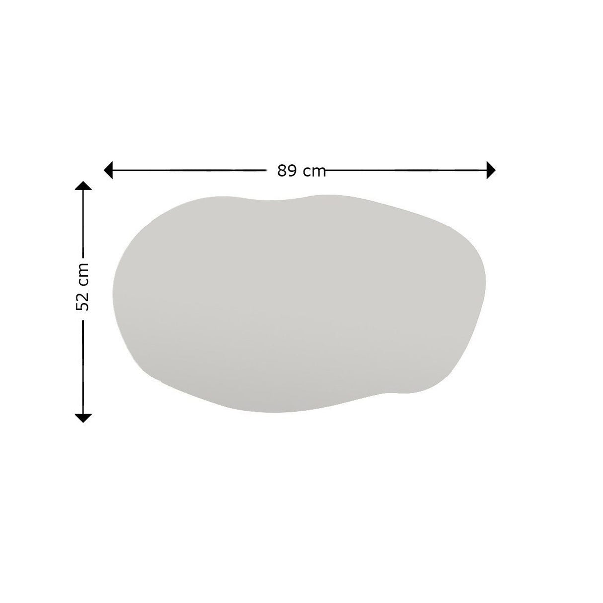 Luanda (52 x 89 x 2,2 cm) Svart Spegel