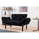 Helsingfors (155 x 85 x 70 cm) 2-sits bäddsoffa Svart