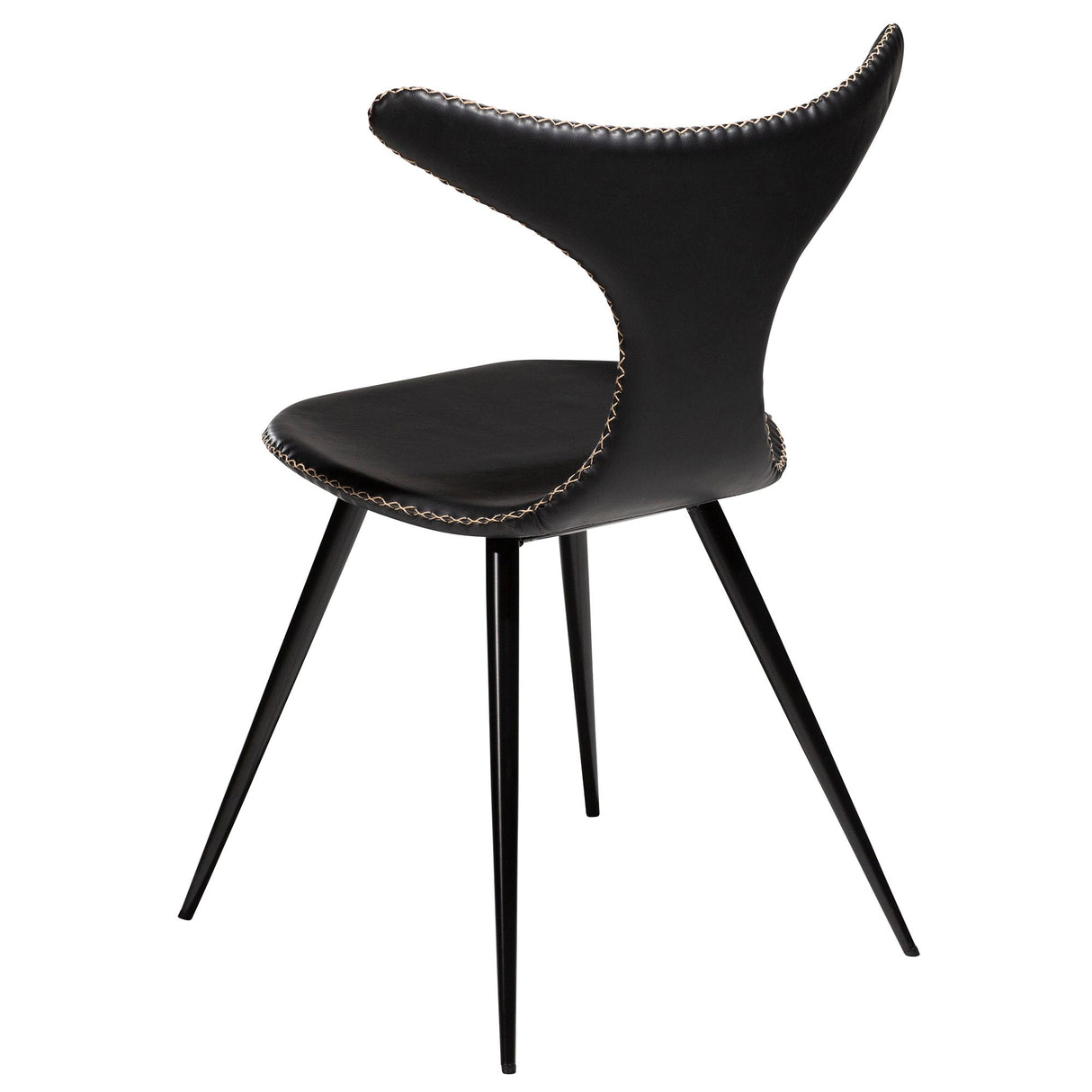 Dolphin Stol Vintage Black Art.Leather, Black