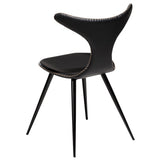 Dolphin Stol Vintage Black Art.Leather, Black