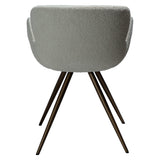 Gaia Stol Dove Bouclé, Antique Brass