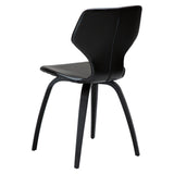 S.I.T Stol Vintage Black Art.Leather, Black Oak