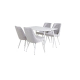 Polar, Velvet Deluxe Rektangulär matgrupp Vit, Vit, 120 x 75