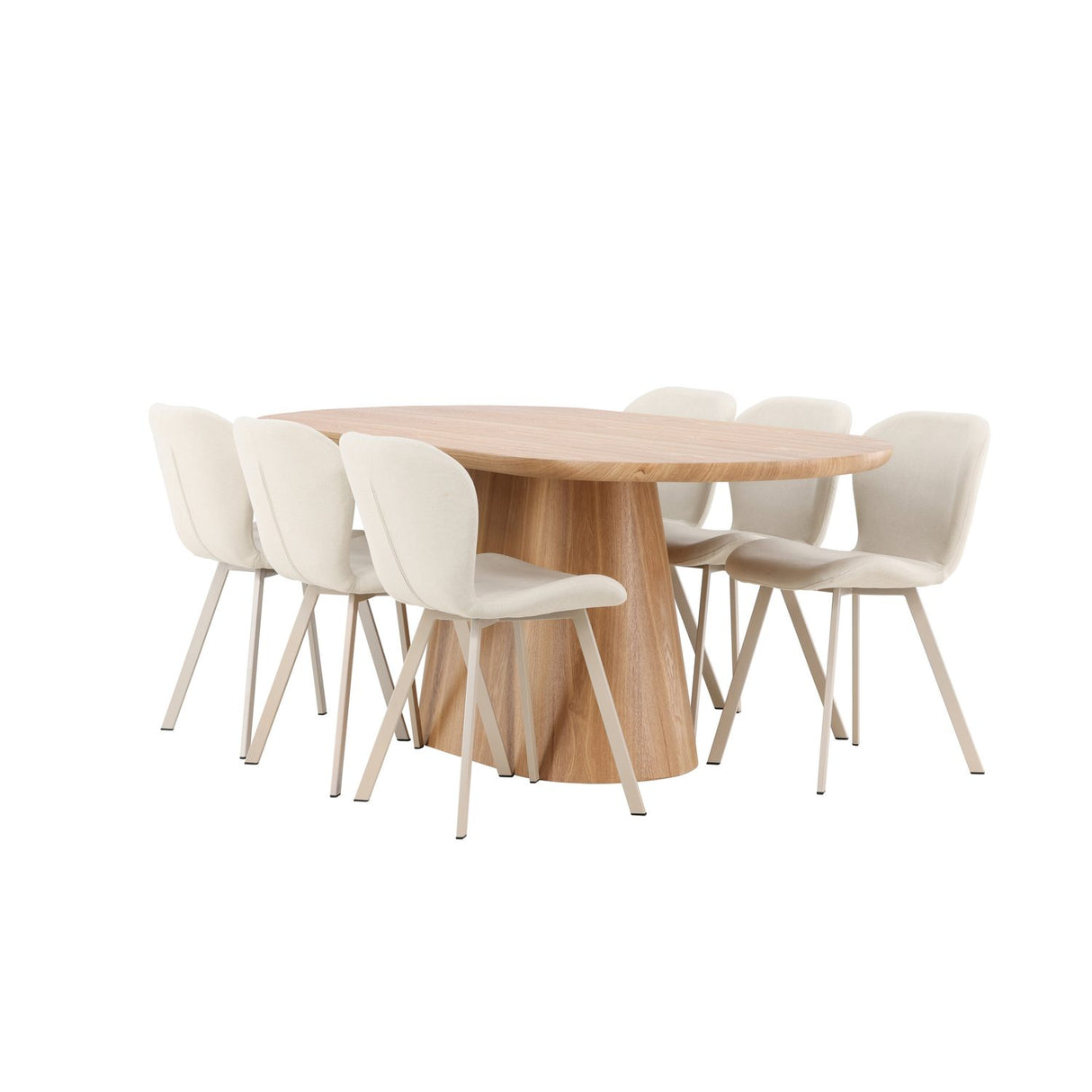 Stjärnö, Lilja Oval matgrupp Beige, Natur, 200 x 90