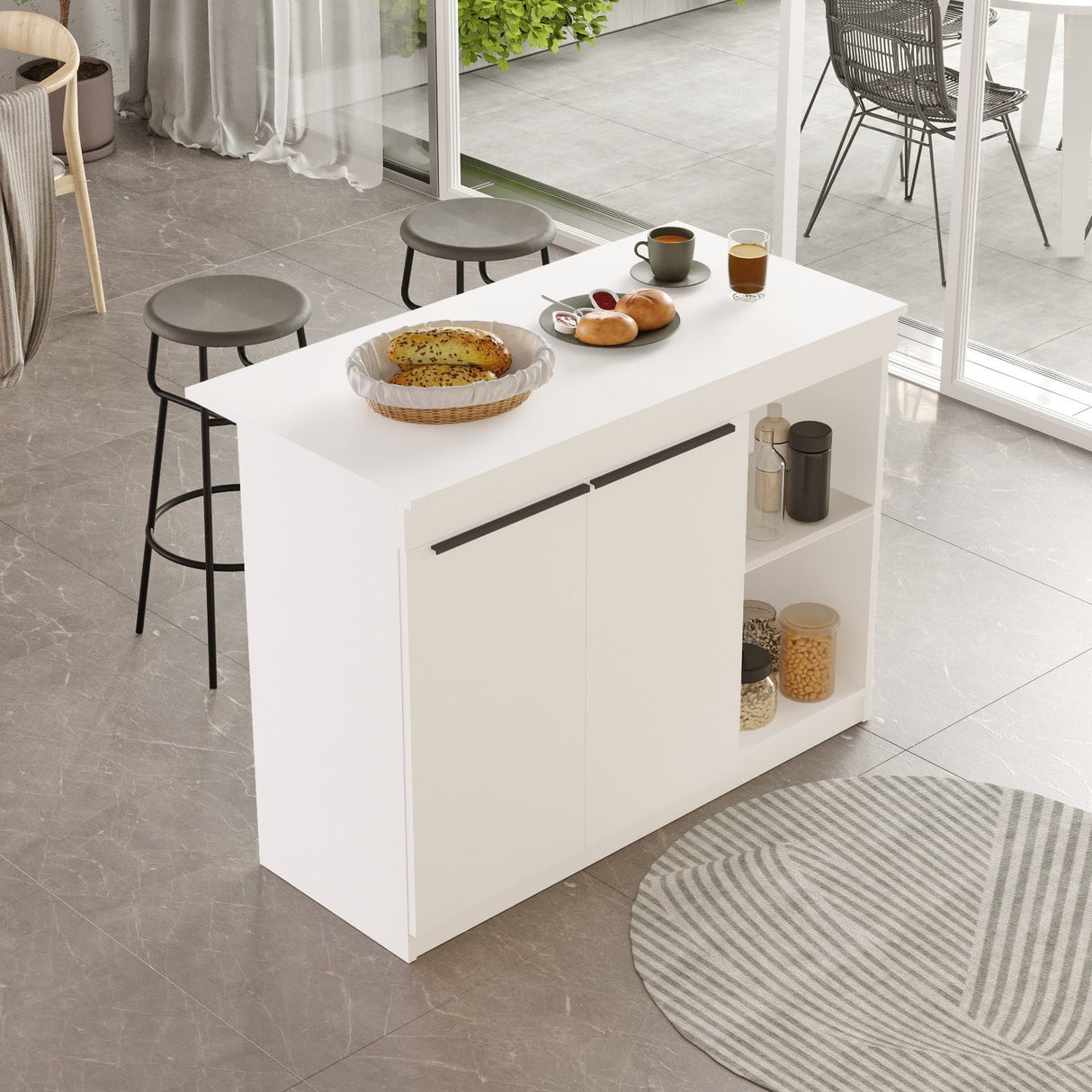 Quito rund (120 x 88,2 x 60 cm) Köksbord Vit