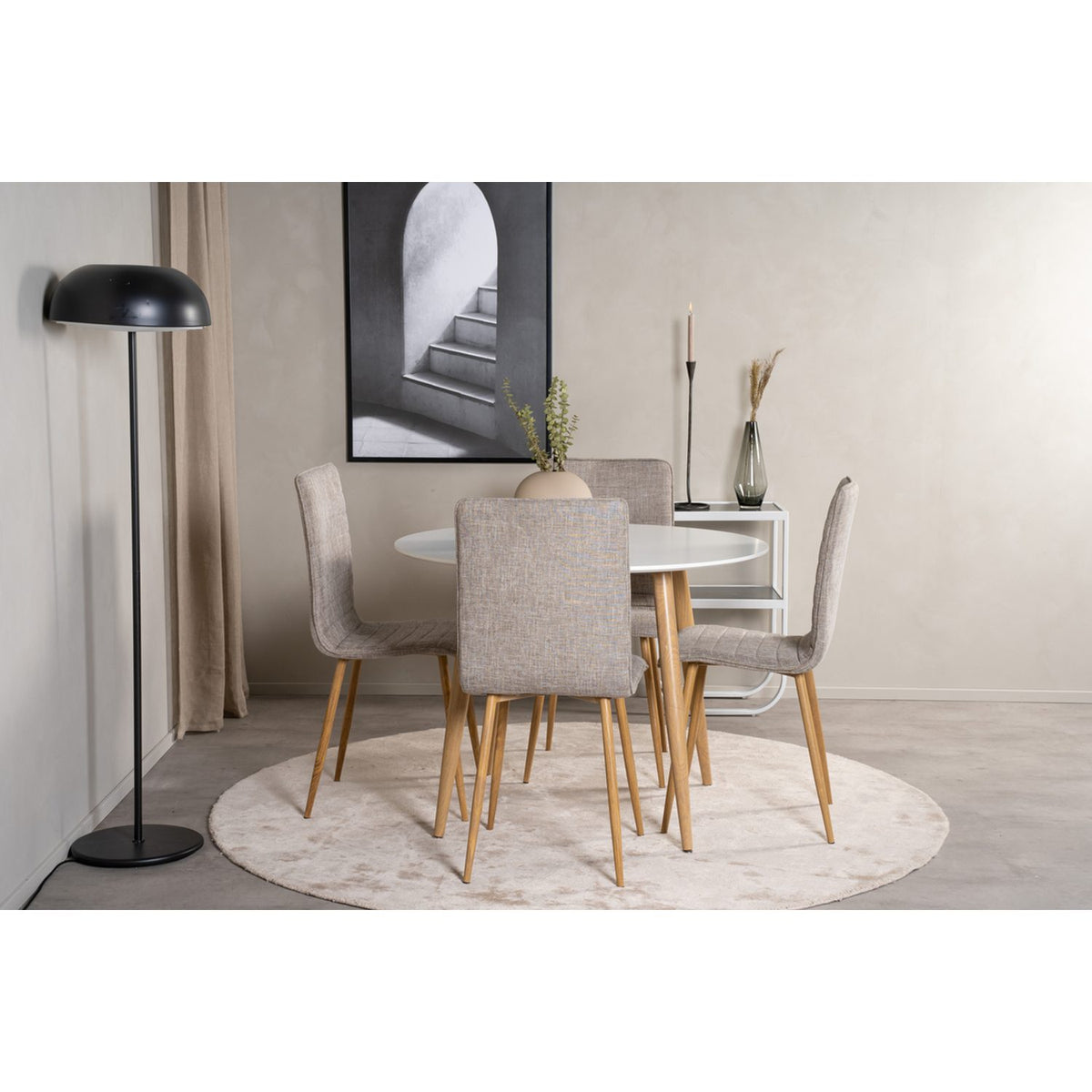 Plaza, Windu Rund matgrupp Natur, Natur, vit, ⌀100