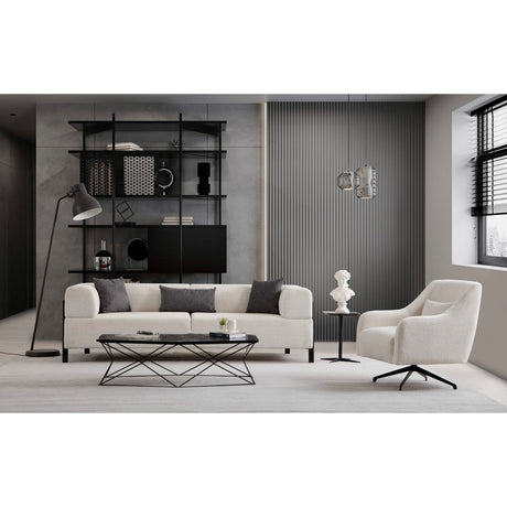 Doha 3-sits (225 x 93 x 75 cm) 3-sitssoffa Vit