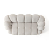 Octavio (199 x 70 x 80 cm) 2-sitssoffa Vit