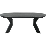 Alver Matbord Svart, Med 2 tillägg, 105 cm