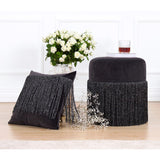 Graz (45 x 47 cm) Sittpuff Svart
