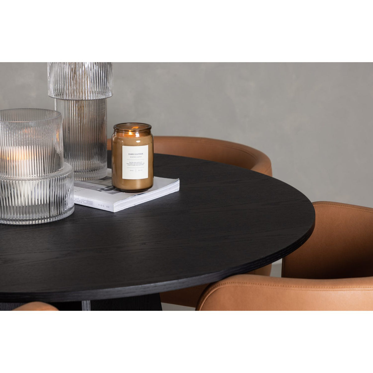 Bootcut, Simrishamn Rund matgrupp Svart,Brun, Svart, ⌀110