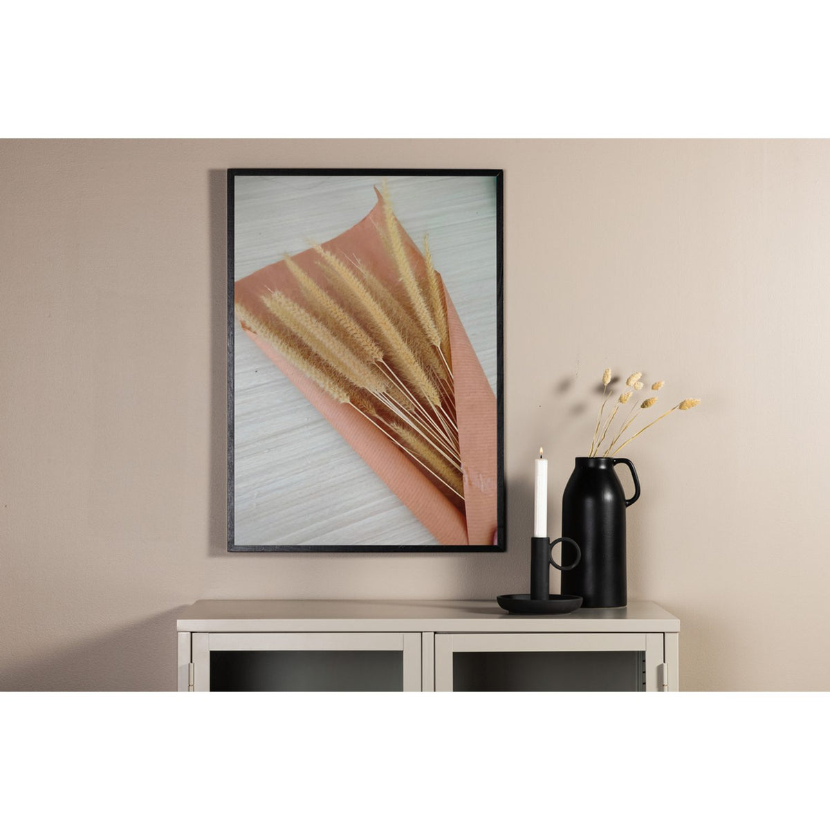 Torkade blommor Poster Beige, 30 x 40 cm