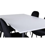 Jimmy, Polar Rektangulär matgrupp Svart, Svart, vit, 150 x 90