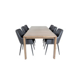 Slider, Comfort Rektangulär matgrupp Svart, Natur, 170 x 95