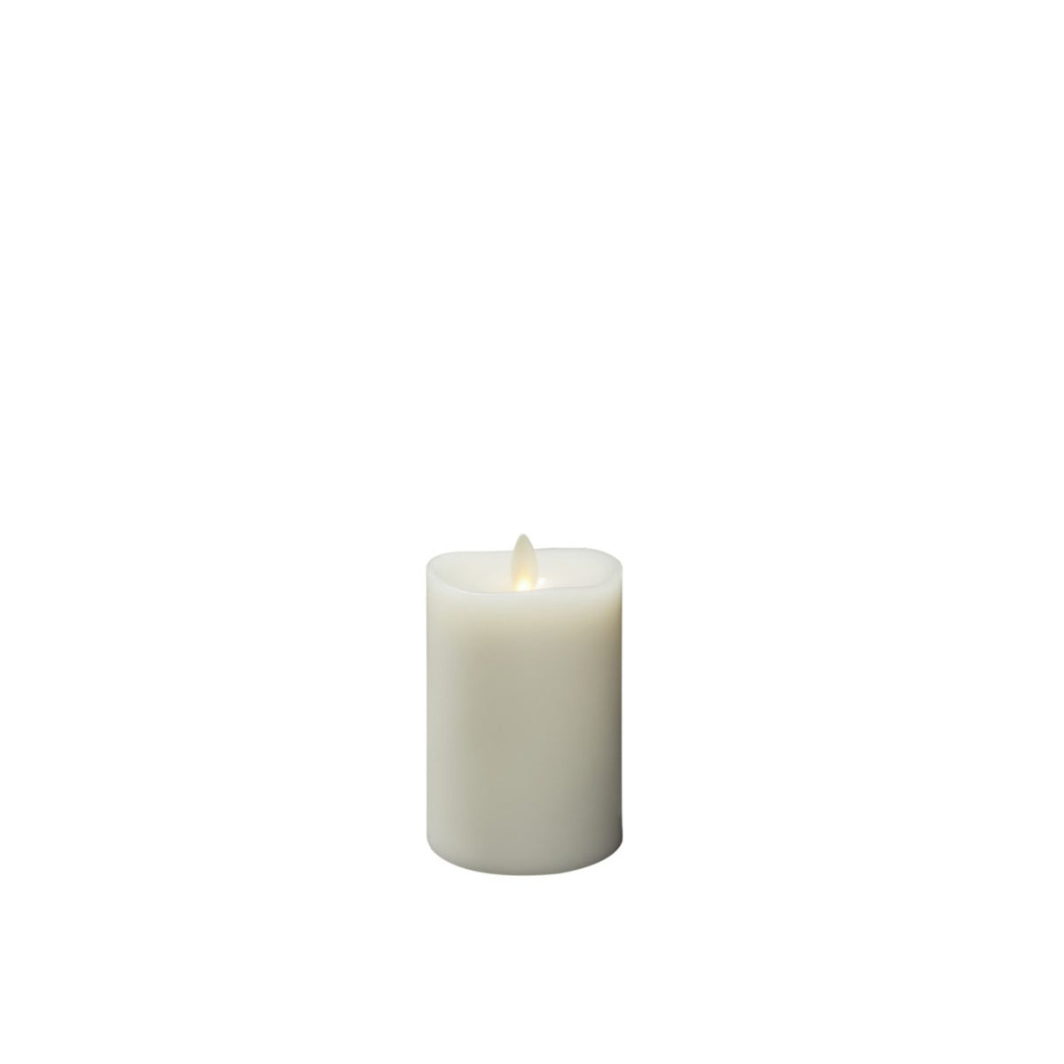 Vaxljus gräddvitt varmvit LED timer 5h 2xAA Dekorationsljus El 7,6x14 cm