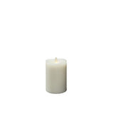 Vaxljus gräddvitt varmvit LED timer 5h 2xAA Dekorationsljus El 7,6x14 cm
