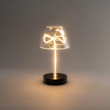 Edison bordslampa USB Bordslampa Ute/Inne Svart/Transparent