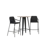 Tempe, Tvist Rektangulär matgrupp Svart, Valnöt, 60 x 60