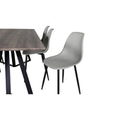 Marina, Polar Rektangulär matgrupp Svart,Grå, Svart,Grå, 180 x 90