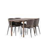 Andy, Modesto Oval matgrupp Svart,Brun, Natur, 180 x 90