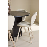 Strada, Lilja Oval matgrupp Beige, Svart, ⌀120