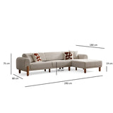 Lyke (290-180 x 88 x 75 cm) Hörnsoffbädd Höger
