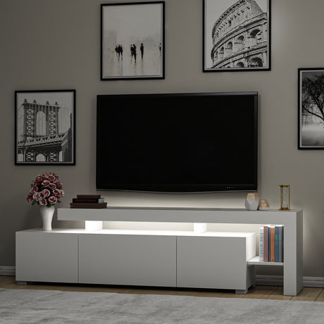 Beliz (192 x 53 x 37 cm) Vit TV-bänk