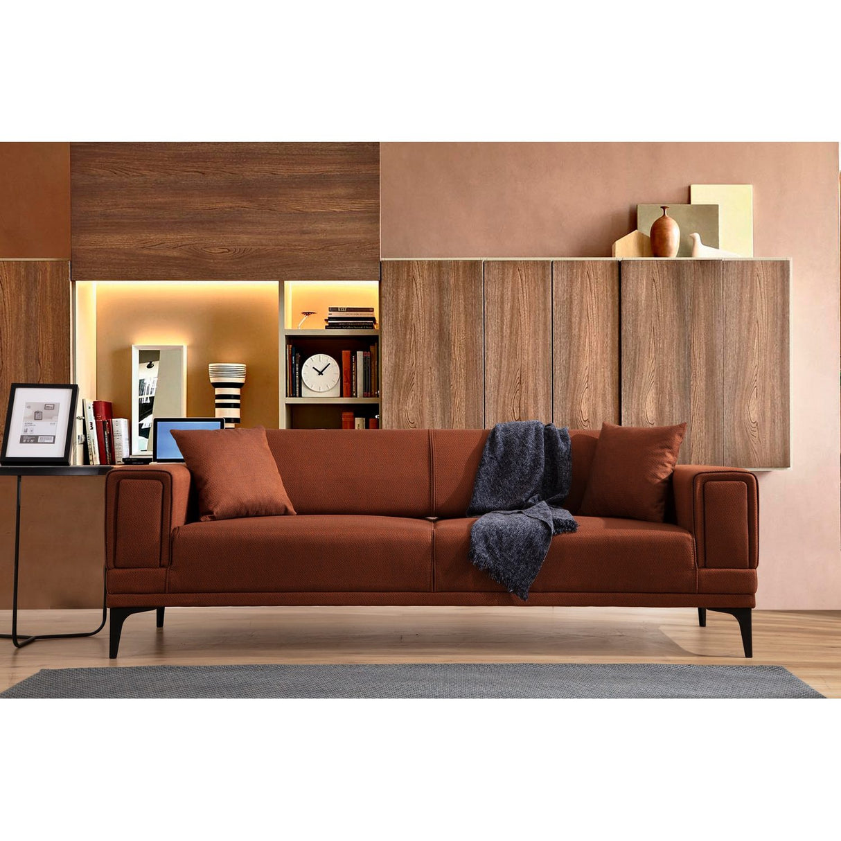 Horizon (230 x 95 x 77 cm) 3-sitssoffbädd Rio-röd