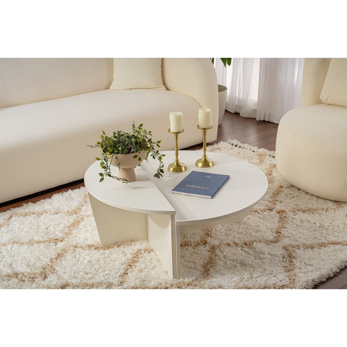 Carla Soffbord Wood White