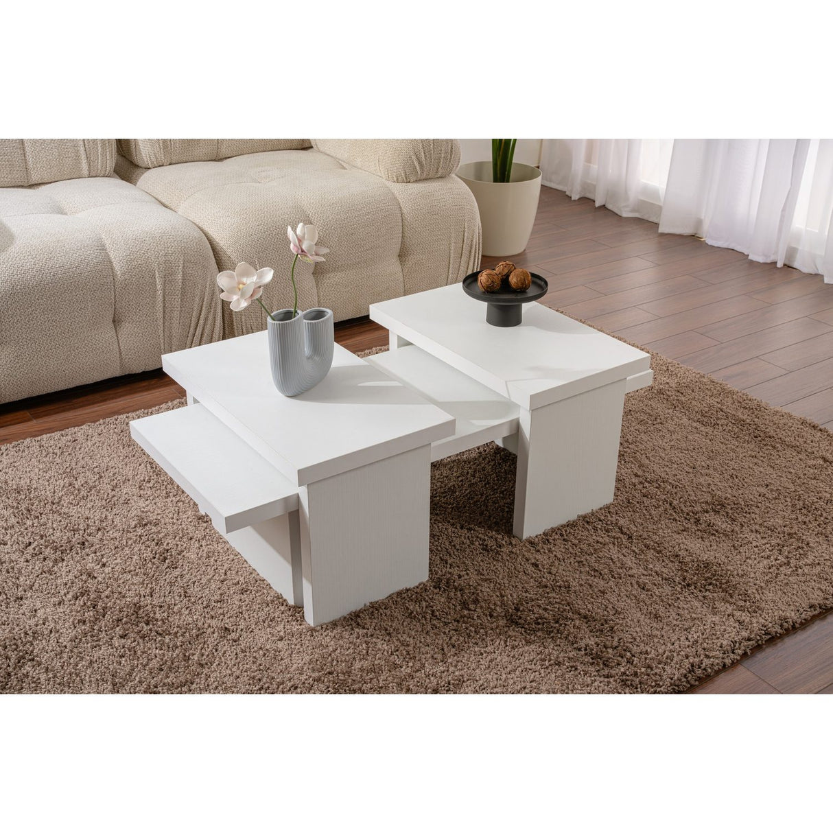 Hobart (110 x 30 x 45 cm) Soffbord Trä vit