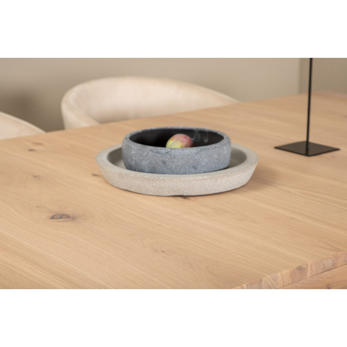 Slider, Berit Rektangulär matgrupp Beige,Svart, Vitlaserad, 170 x 95