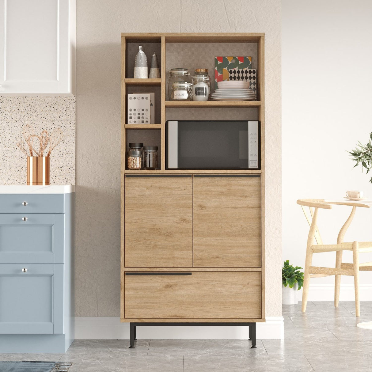 Luxor Kitchen Plus (74,8 x 161,6 x 35,5 cm) Valnöt Kökskåp