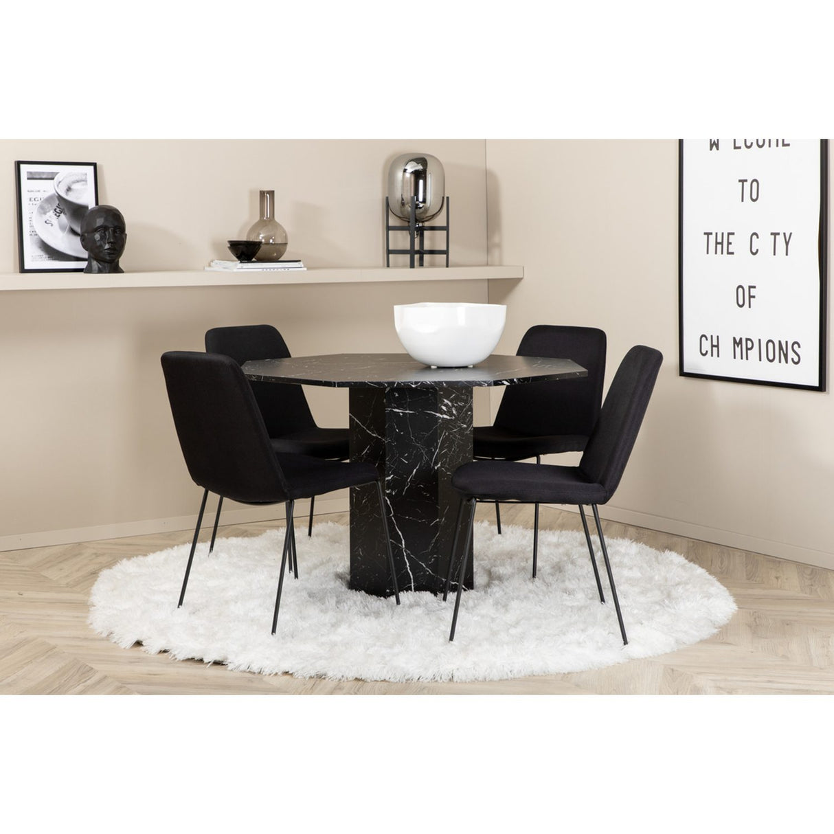 Marbs, Muce Rund matgrupp Svart, Svart, ⌀110