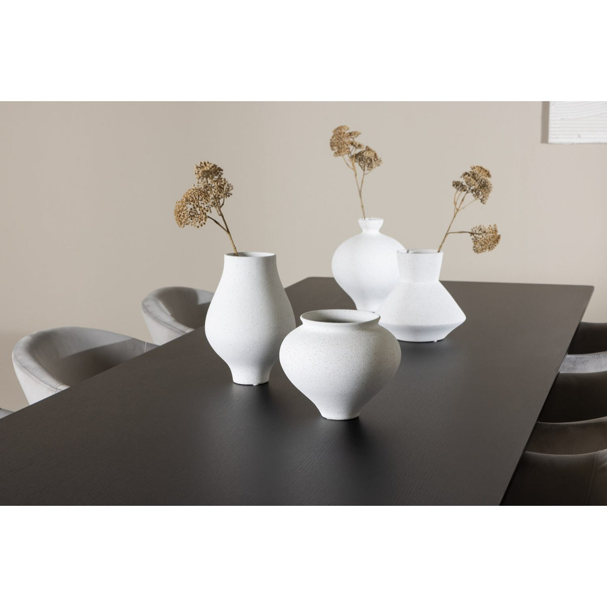 Ellis, Evelina Rektangulär matgrupp Svart,Grå, Svart, 230 x 85